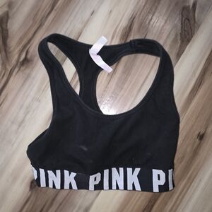 PINK Victoria's Secret Black Sports Bra